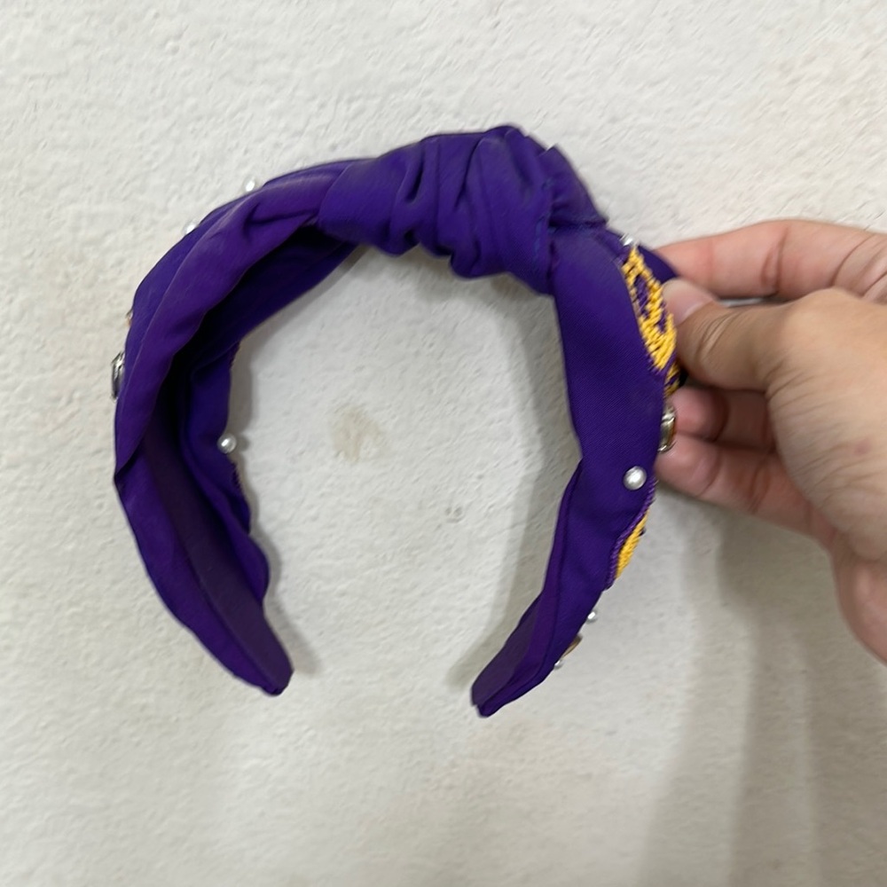 Purple Beaded Headband